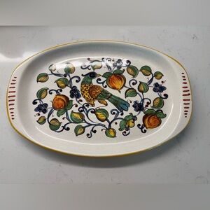 NOVA DERUTA Hand Painted Bird Design Plate